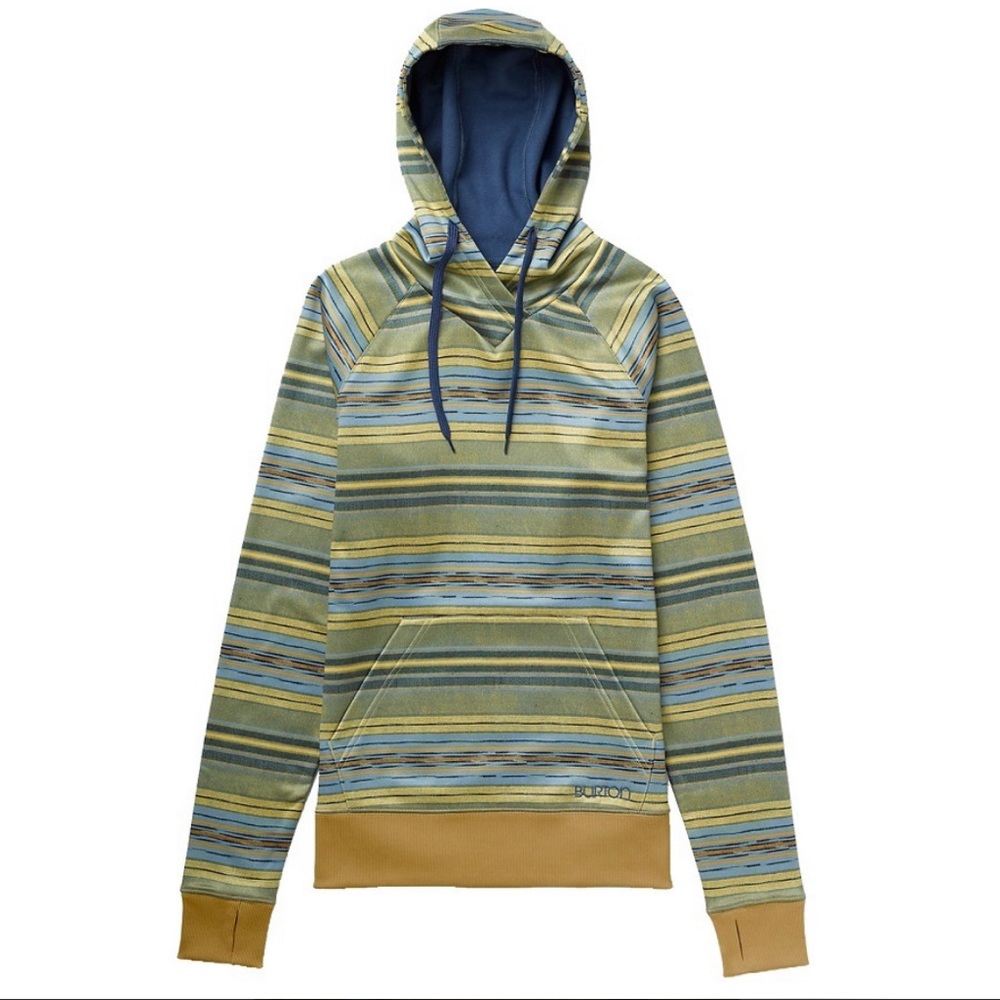 Burton Heron Pullover Fleece Hoodie Multi Stripe Large